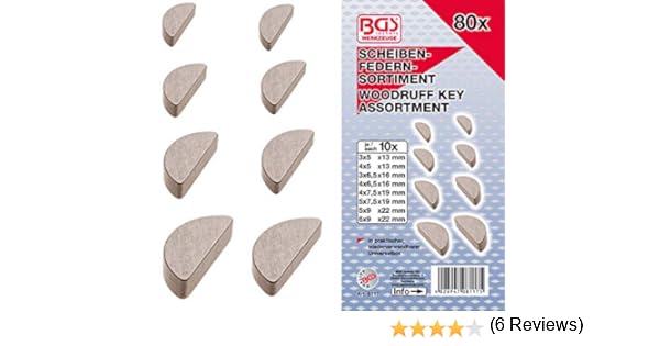 Clavos, tornillos y pernos 80 piezas BGS 8117 Surtido de chavetas tipo